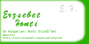 erzsebet honti business card